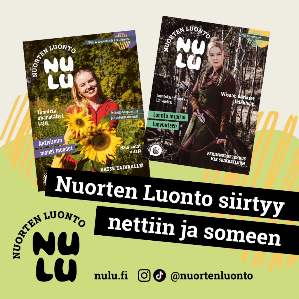 Nuorten Luonto siirtyy nettiin ja someen.