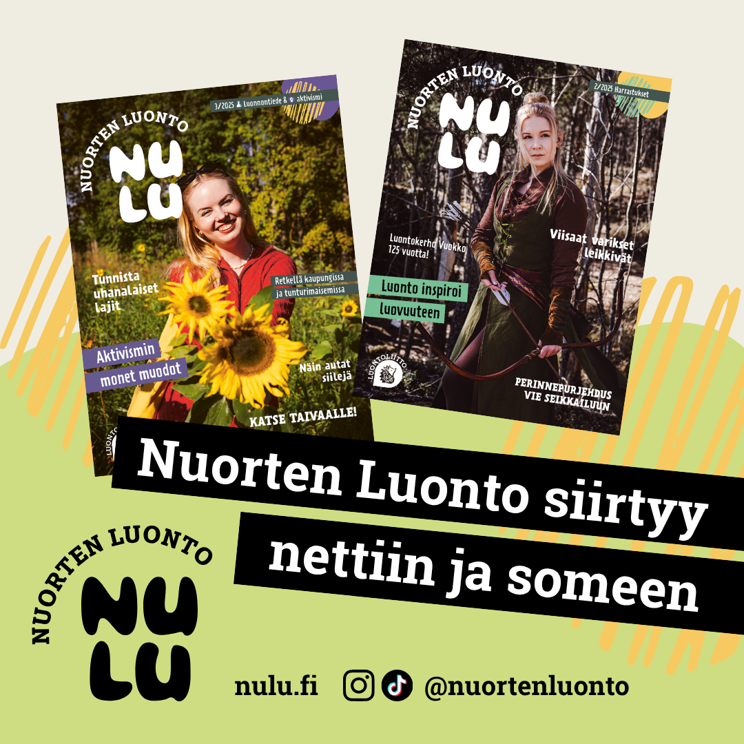 Nuorten Luonto siirtyy nettiin ja someen.
