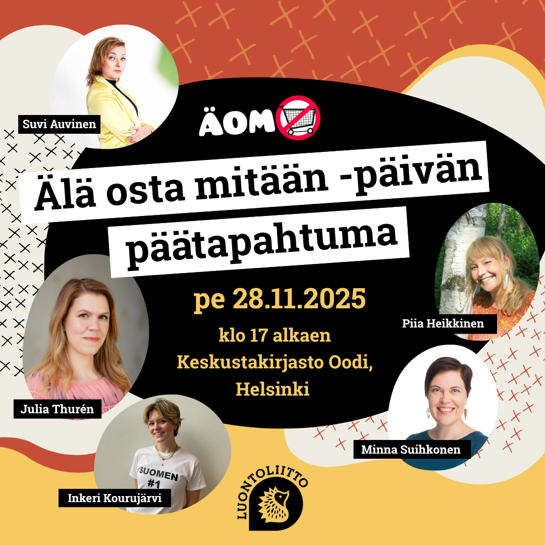 Älä osta mitään -päivän päätapahtuma Oodissa 28.11.2025