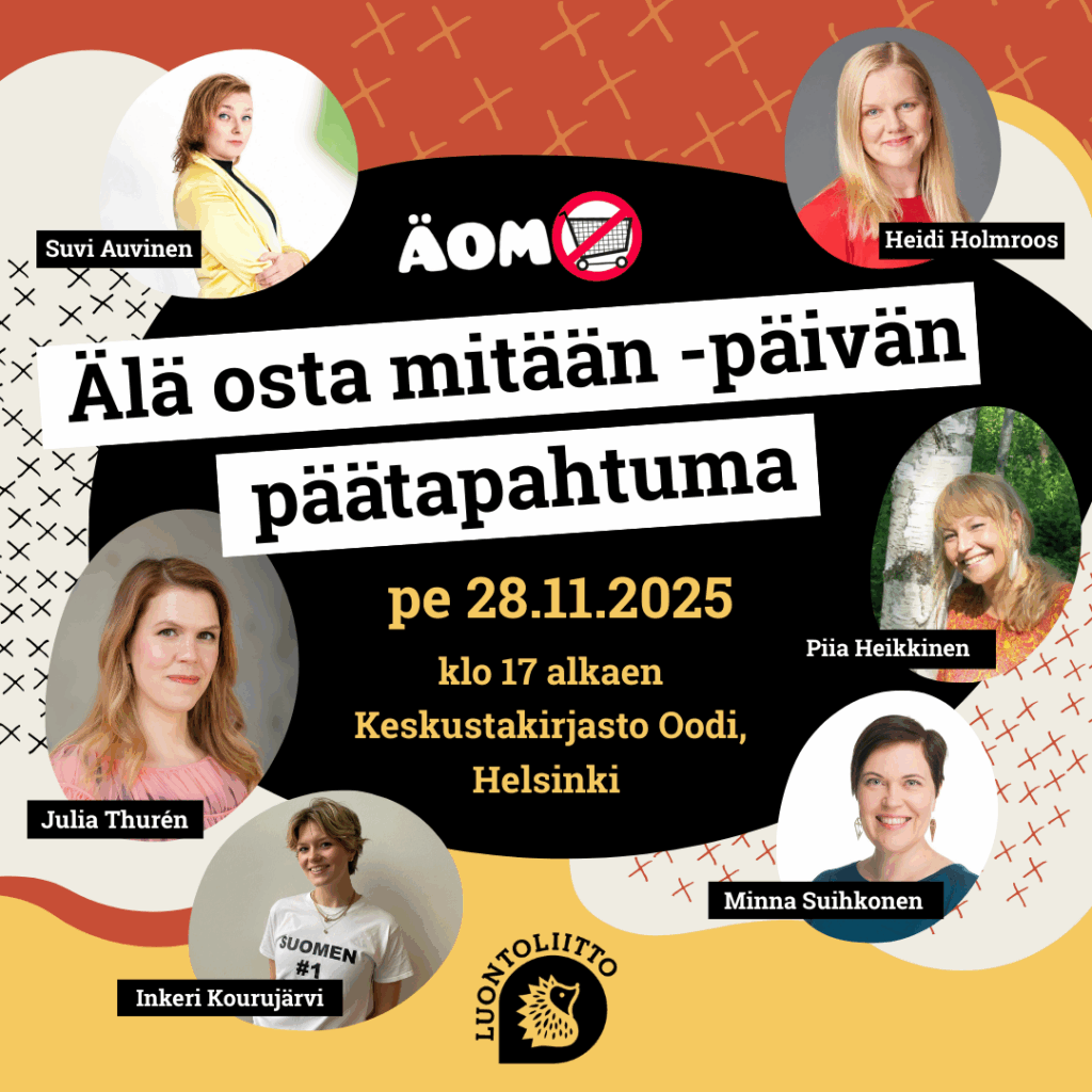 Älä osta mitään -päivän päätapahtuma Oodissa 28.11.2025