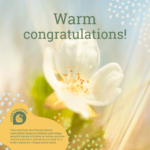 Warm congratulations
